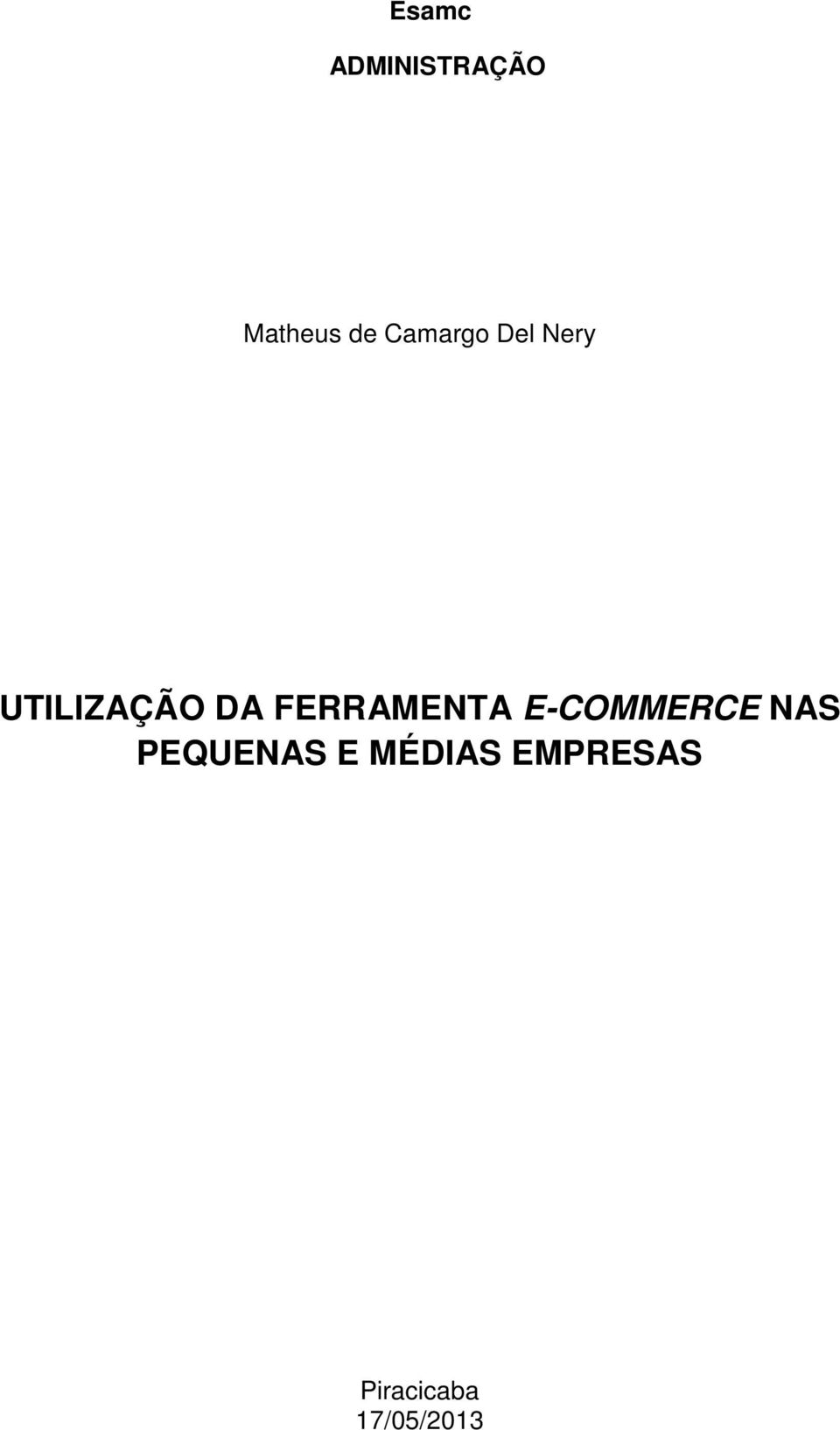 FERRAMENTA E-COMMERCE NAS