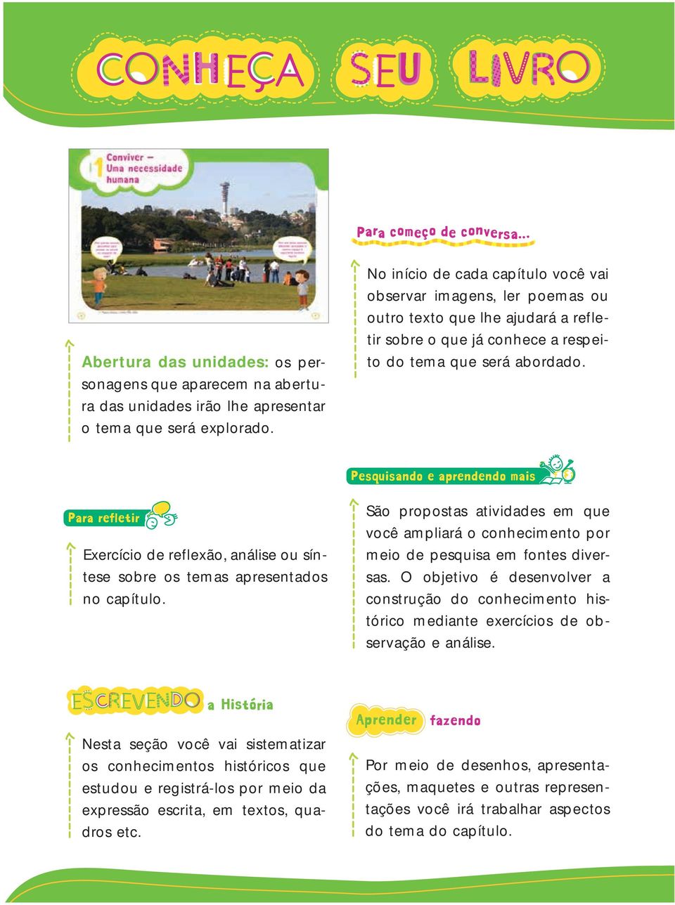 Pesquisando e aprendendo mais Para refletir Exercício de reflexão, análise ou síntese sobre os temas apresentados no capítulo.