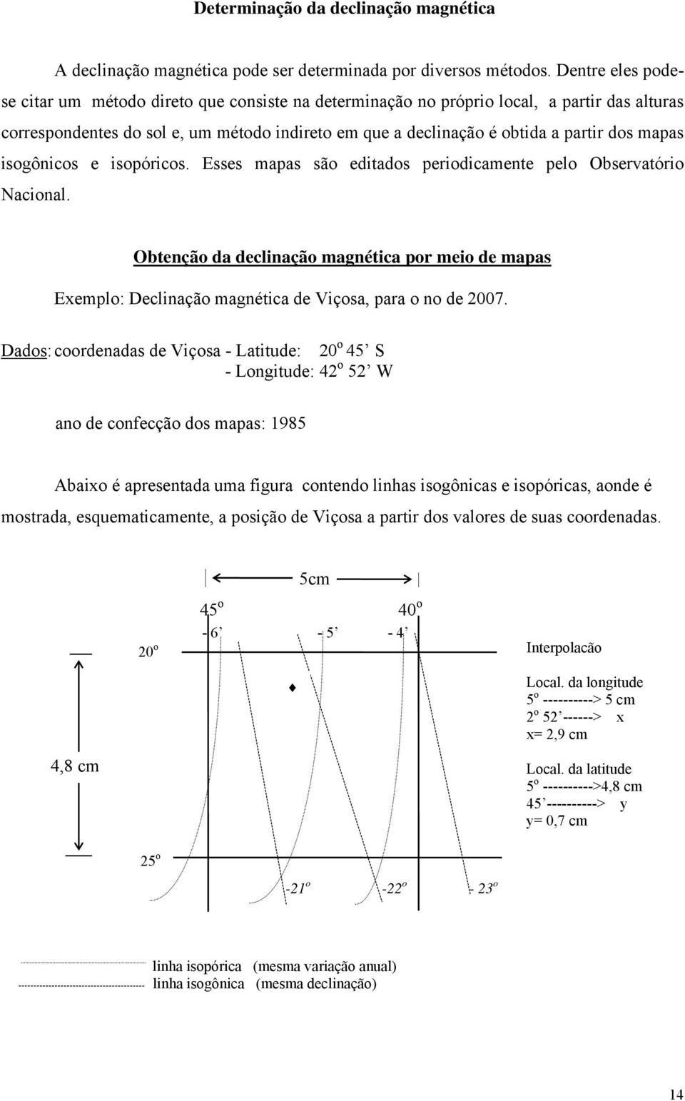 mapas isogônicos e isopóricos. Esses mapas são editados periodicamente pelo Observatório Nacional.