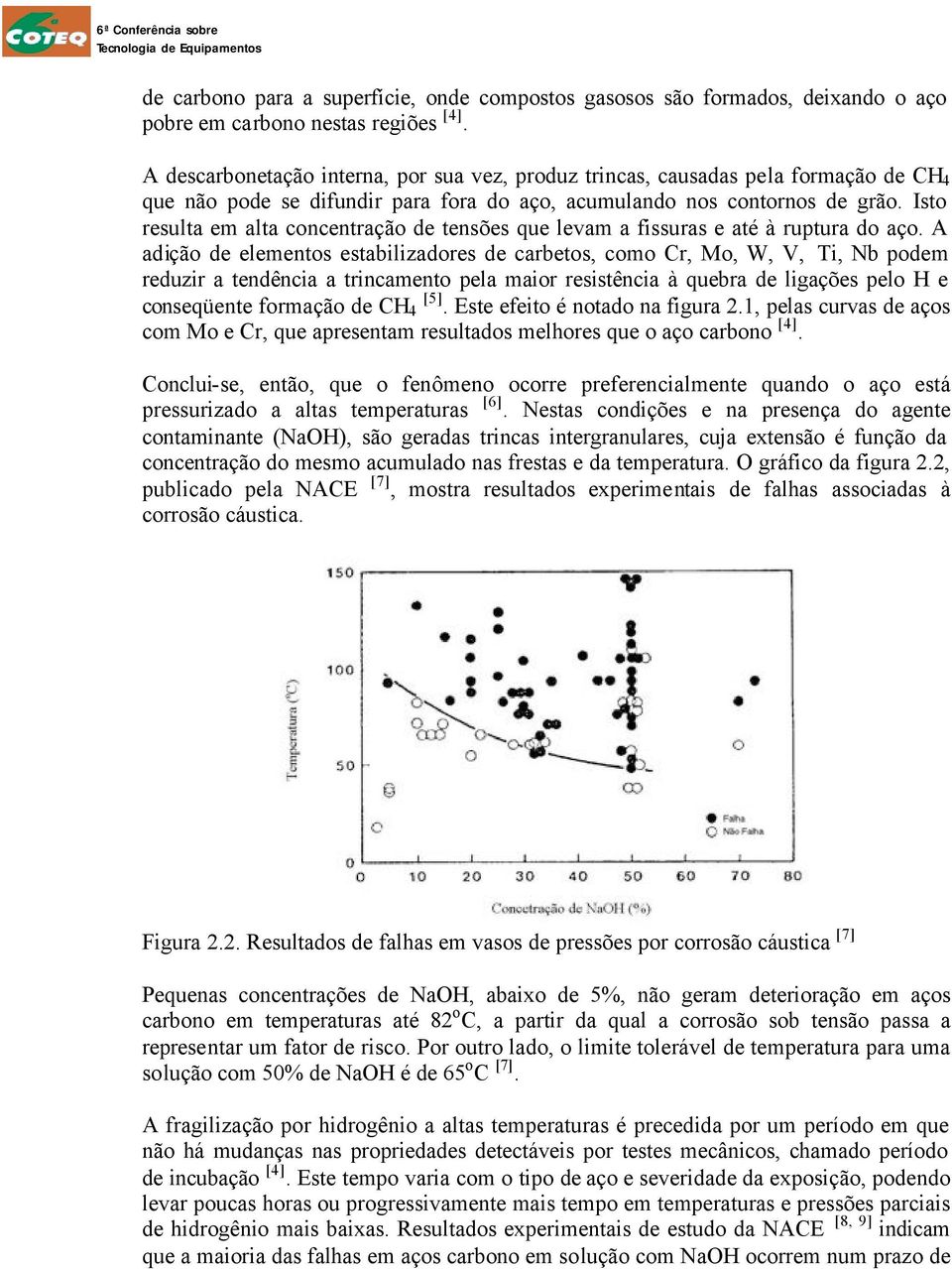 Isto resulta em alta concentração de tensões que levam a fissuras e até à ruptura do aço.