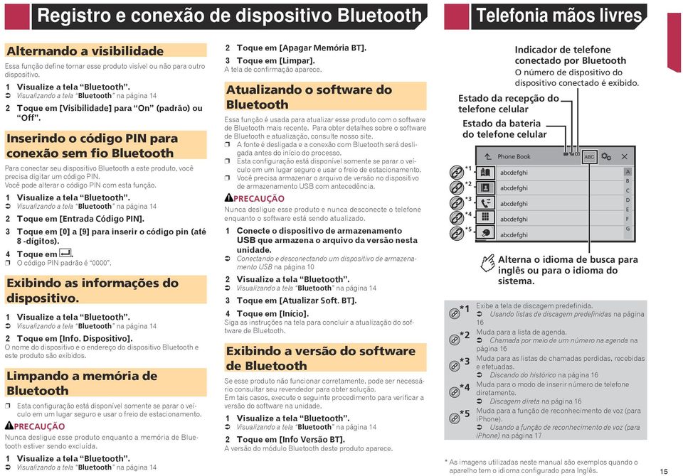 Inserindo o código PIN para conexão sem fio Bluetooth Para conectar seu dispositivo Bluetooth a este produto, você precisa digitar um código PIN. Você pode alterar o código PIN com esta função.