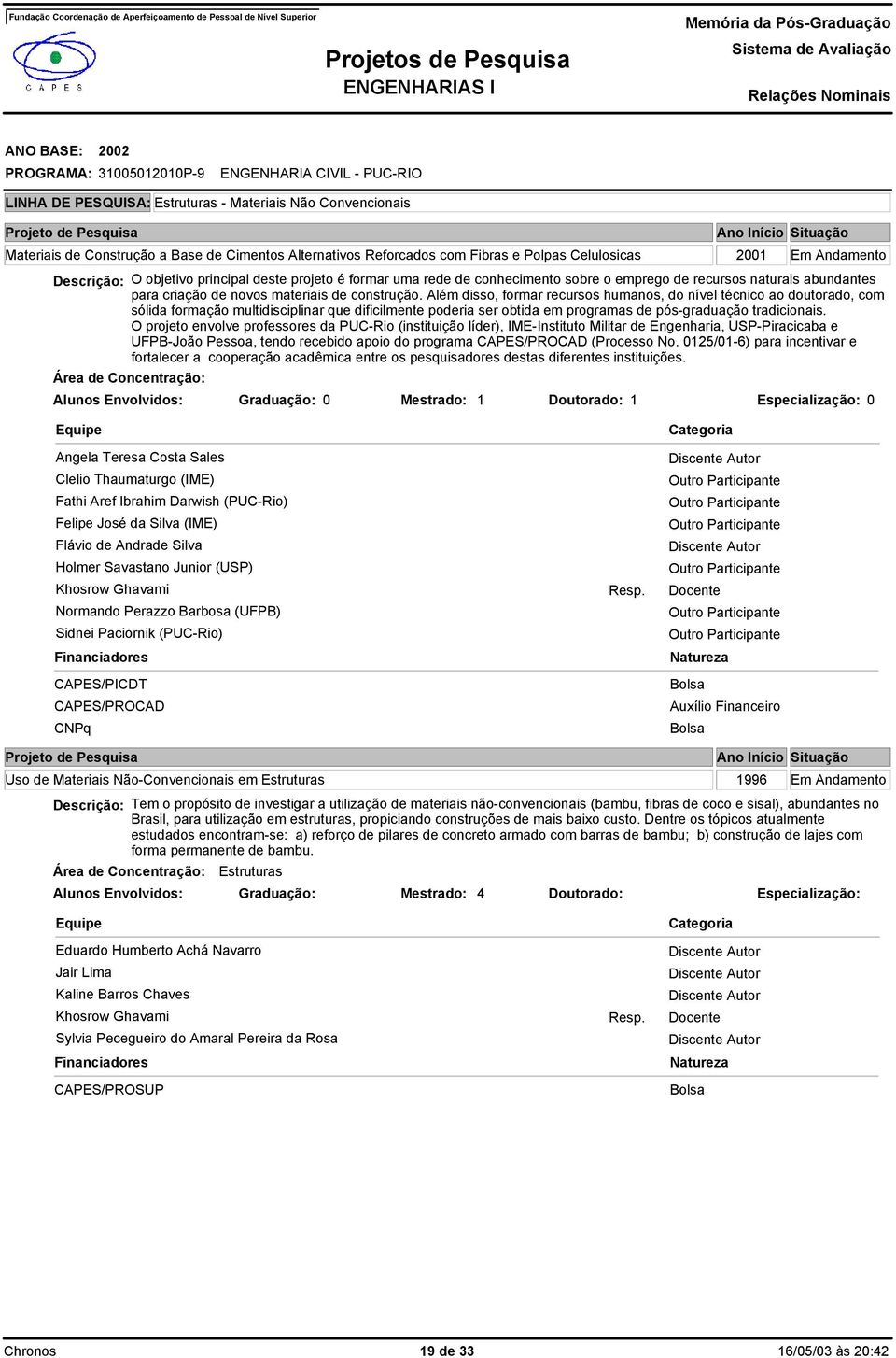 Além disso, formar recursos humanos, do nível técnico ao doutorado, com sólida formação multidisciplinar que dificilmente poderia ser obtida em programas de pós-graduação tradicionais.