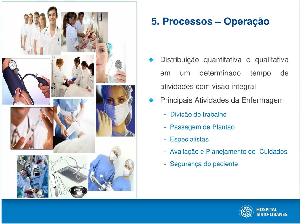 Atividades da Enfermagem - Divisão do trabalho - Passagem de Plantão