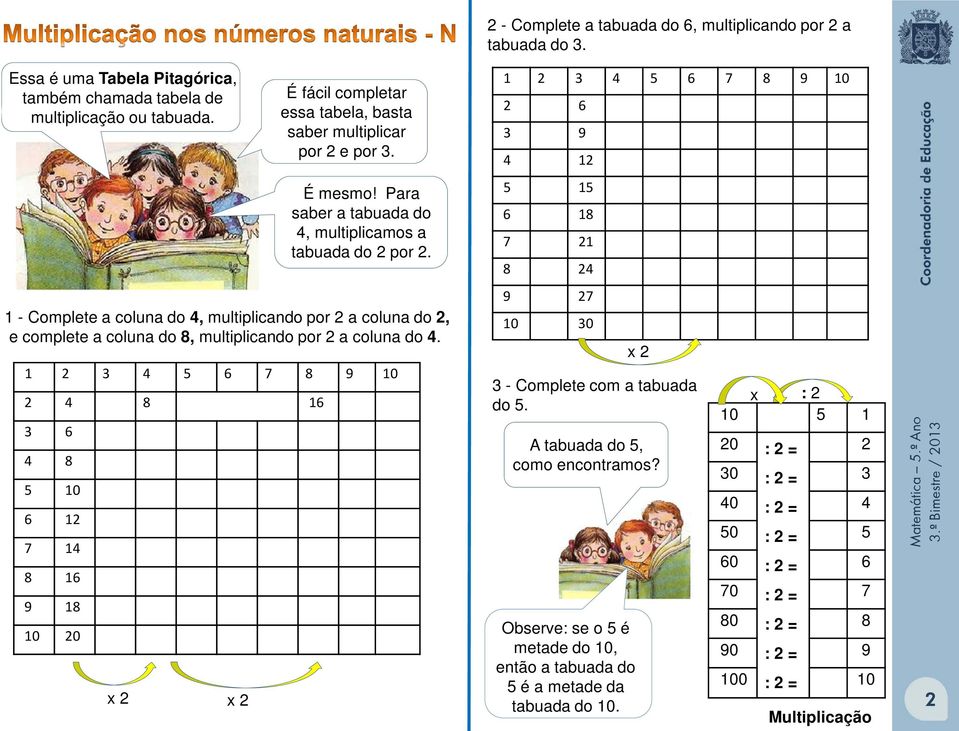 - Complete a coluna do, multiplicando por a coluna do, e complete a coluna do, multiplicando por a coluna do.