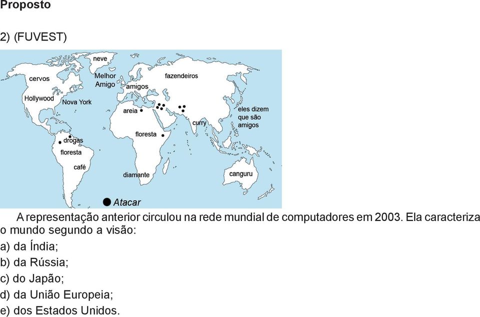 Ela caracteriza o mundo segundo a visão: a) da