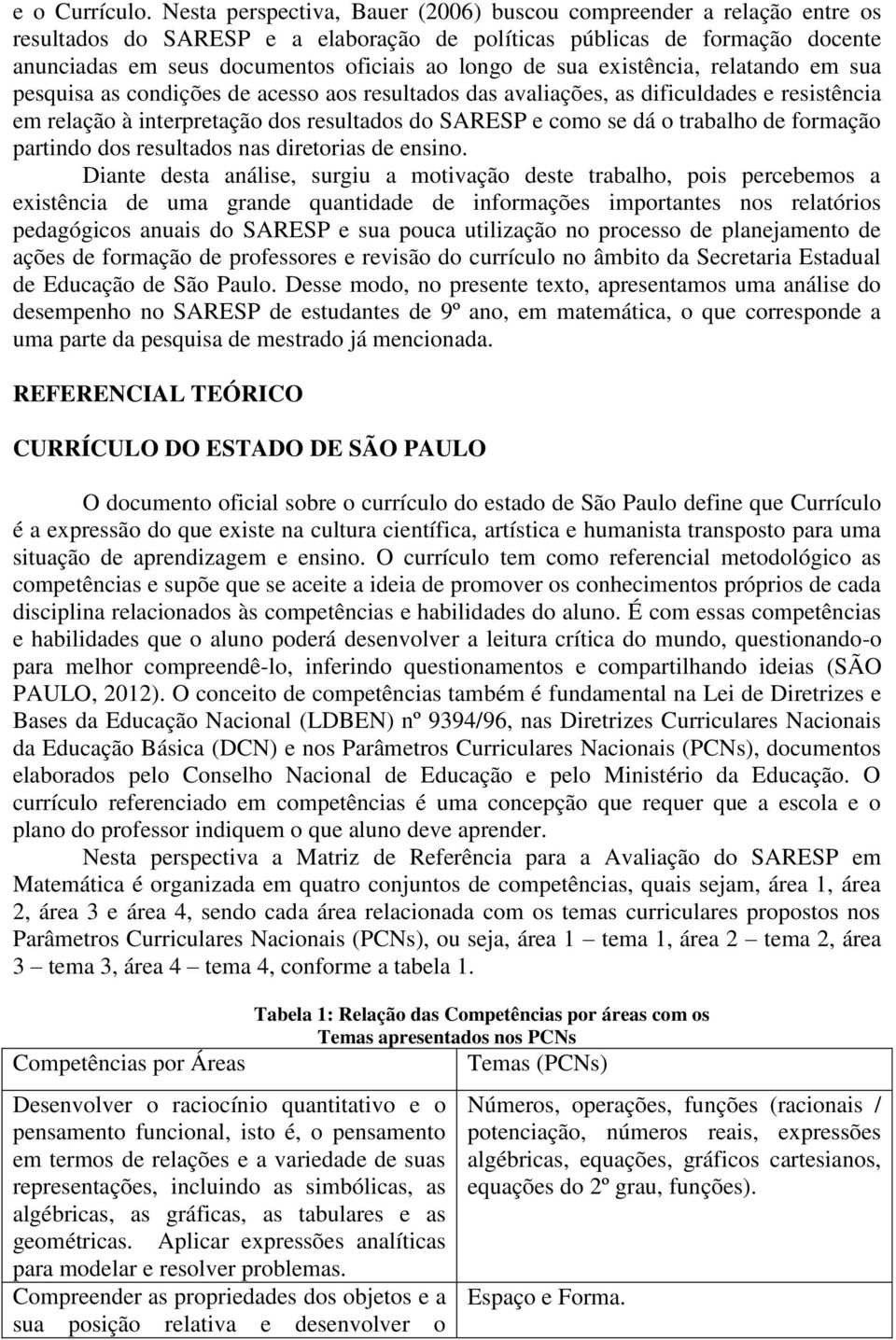 sua existência, relatando em sua pesquisa as condições de acesso aos resultados das avaliações, as dificuldades e resistência em relação à interpretação dos resultados do SARESP e como se dá o