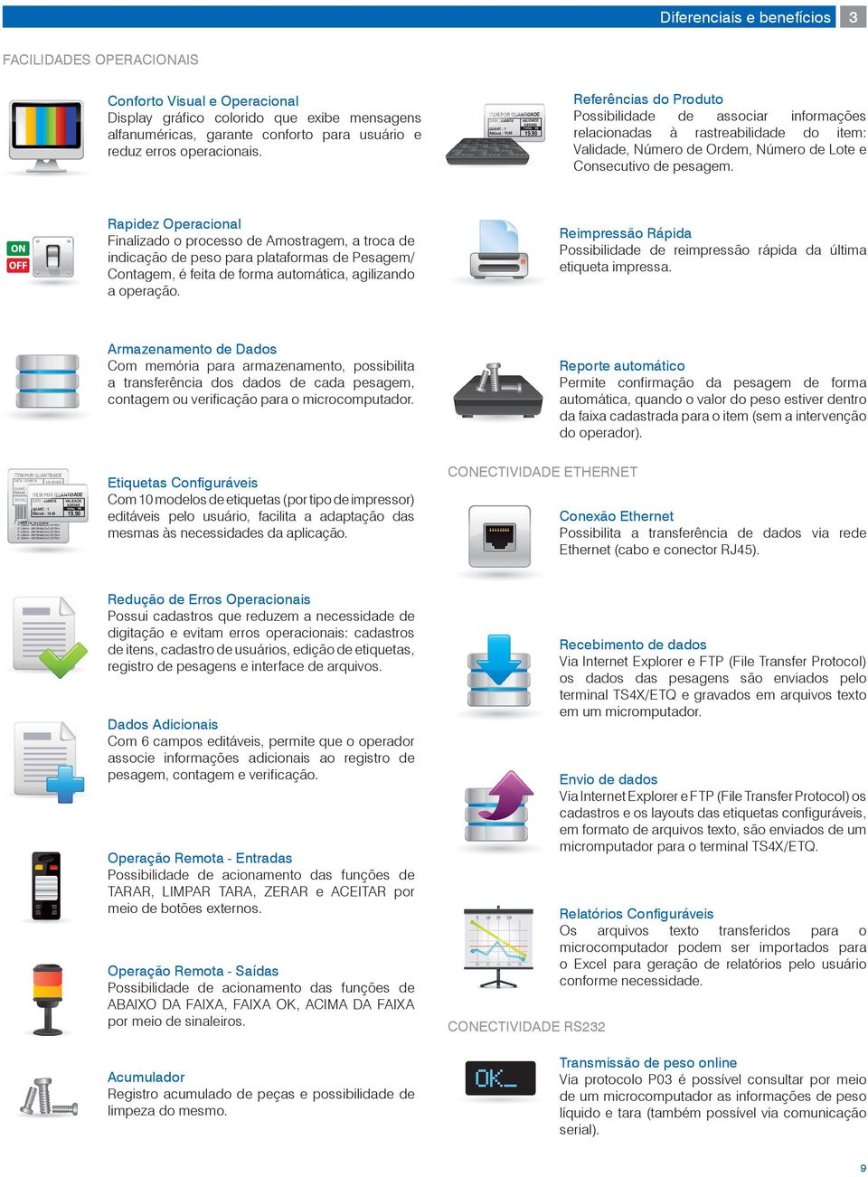 : 19,90 19,90 TOTAL R$ Referências do Produto Possibilidade de associar informações relacionadas à rastreabilidade do item: Validade, Número de Ordem, Número de Lote e Consecutivo de pesagem.