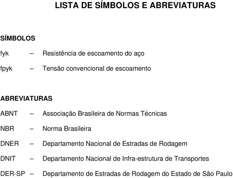 Norma Brasileira DNER Departamento Nacional de Estradas de Rodagem DNIT Departamento Nacional