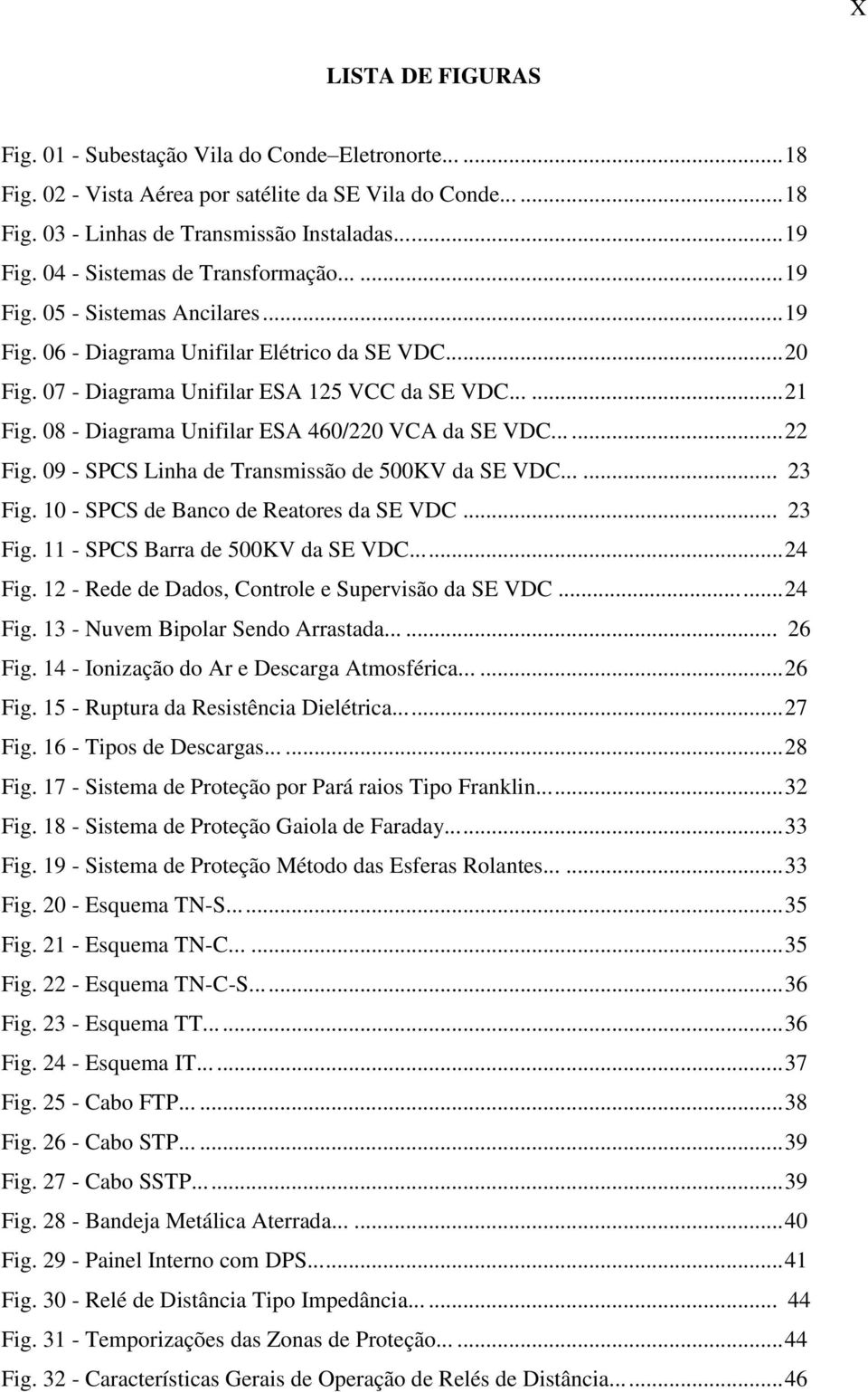 08 - Diagrama Unifilar ESA 460/220 VCA da SE VDC...... 22 Fig. 09 - SPCS Linha de Transmissão de 500KV da SE VDC...... 23 Fig. 10 - SPCS de Banco de Reatores da SE VDC... 23 Fig. 11 - SPCS Barra de 500KV da SE VDC.