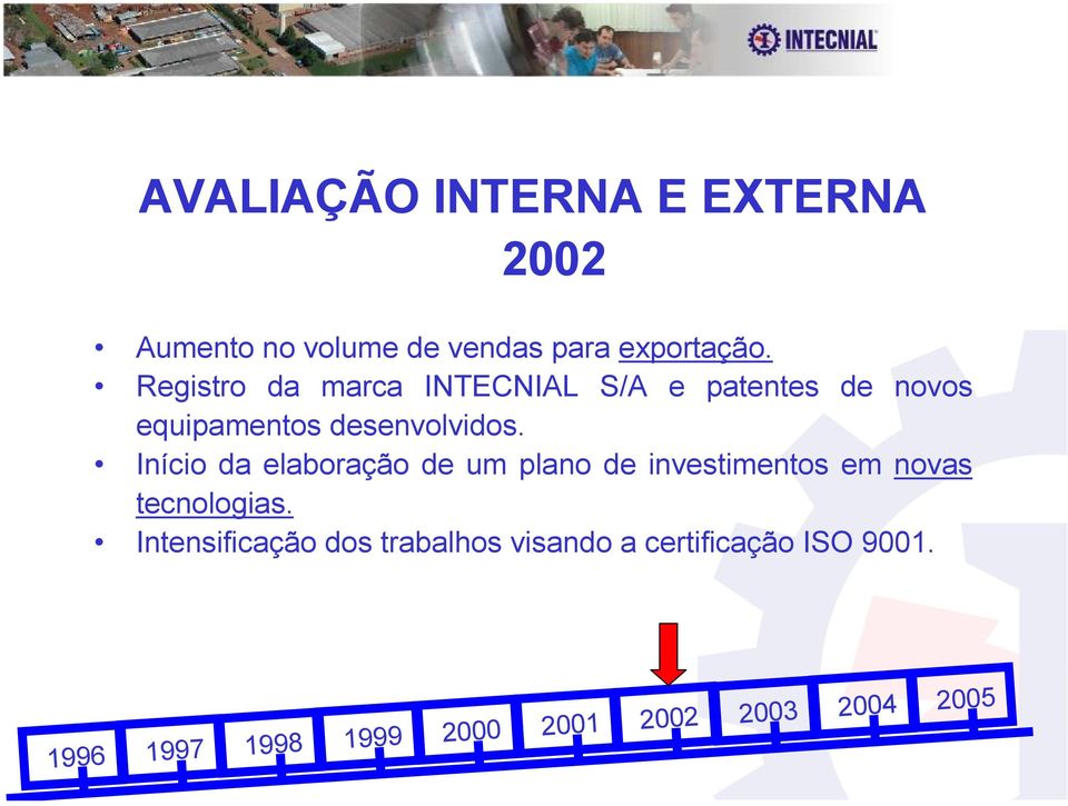 Início da elaboração de um plano de investimentos em novas tecnologias.