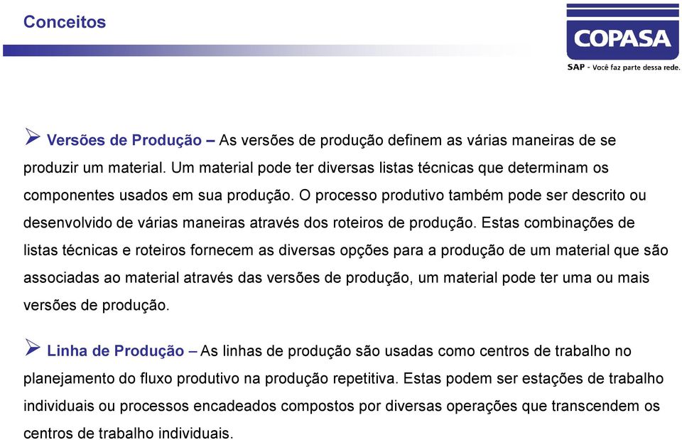 O processo produtivo também pode ser descrito ou desenvolvido de várias maneiras através dos roteiros de produção.