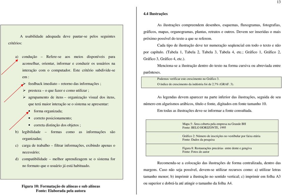 Este critério subdivide-se em : feedback imediato retorno das informações ; presteza o que fazer e como utilizar ; agrupamento de itens organização visual dos itens, que terá maior interação se o