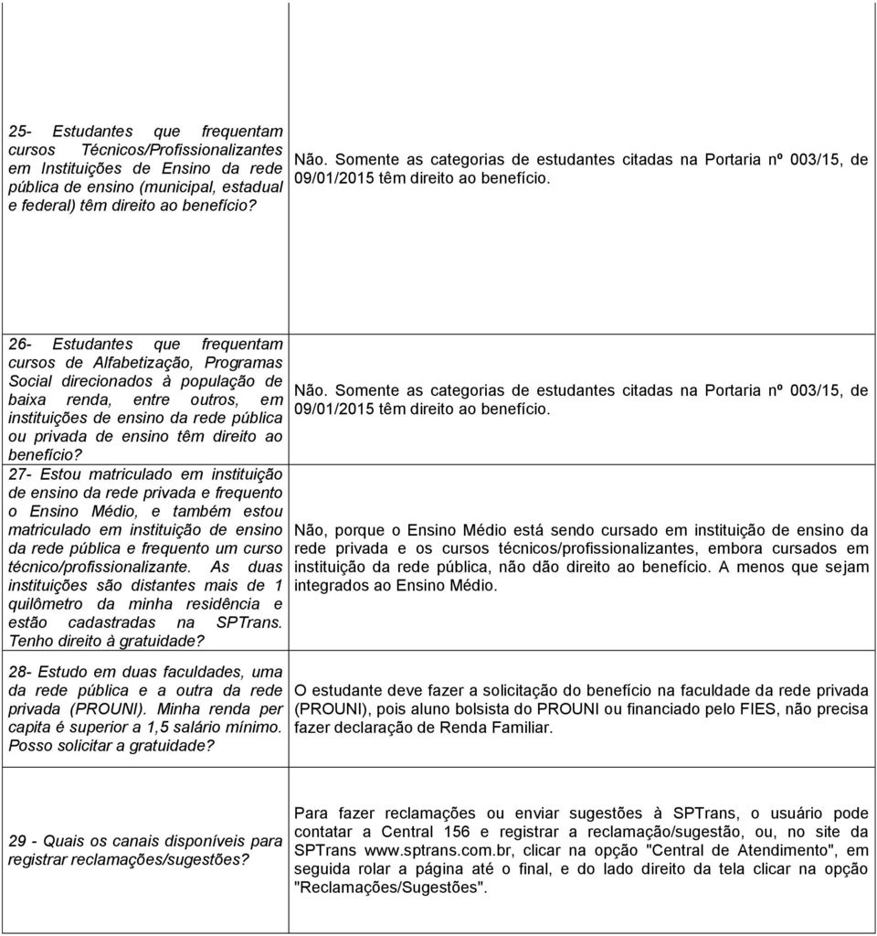 26- Estudantes que frequentam cursos de Alfabetização, Programas Social direcionados à população de baixa renda, entre outros, em instituições de ensino da rede pública ou privada de ensino têm