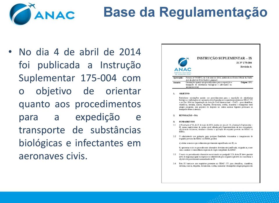 procedimentos para a expedição e transporte de substâncias