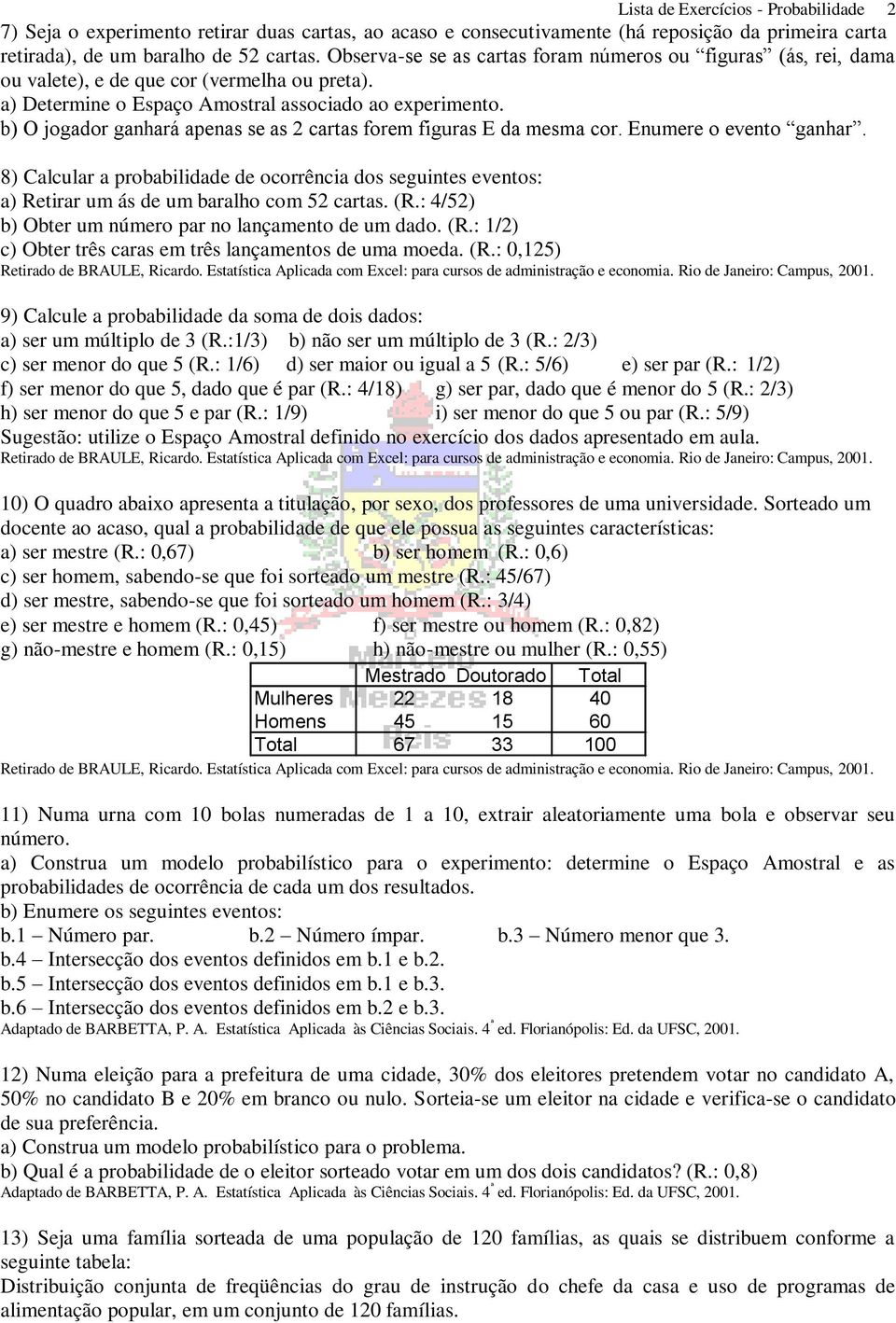 b) O jogador ganhará apenas se as 2 cartas forem figuras E da mesma cor. Enumere o evento ganhar.