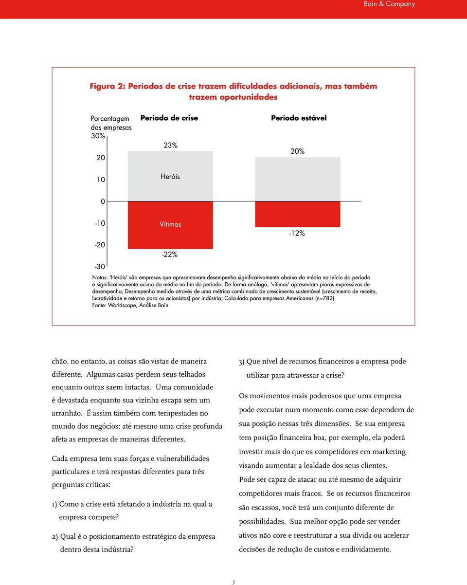 É assim também com tempestades no mundo dos negócios: até mesmo uma crise profunda afeta as empresas de maneiras diferentes.