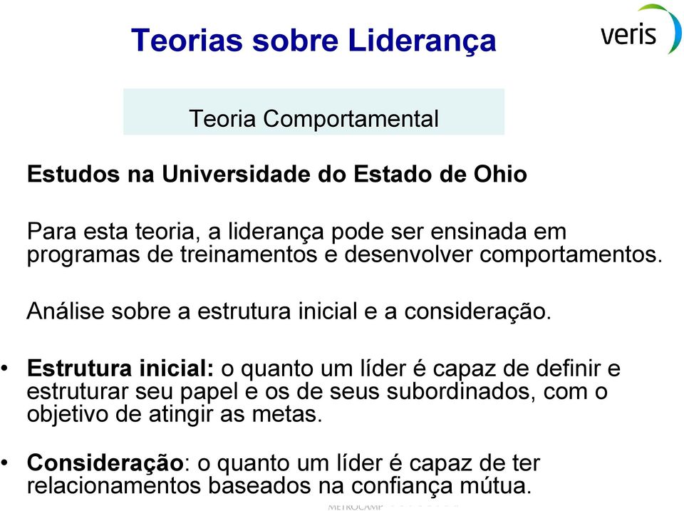 Análise sobre a estrutura inicial e a consideração.