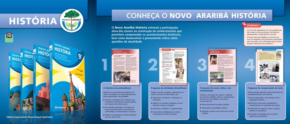 O Guia e Recursos Didáticos, ao final do seu livro, foi ampliado e traz elementos importantes para suas aulas, como atividades extras e textos de apoio. Não deixe de consultá-lo!