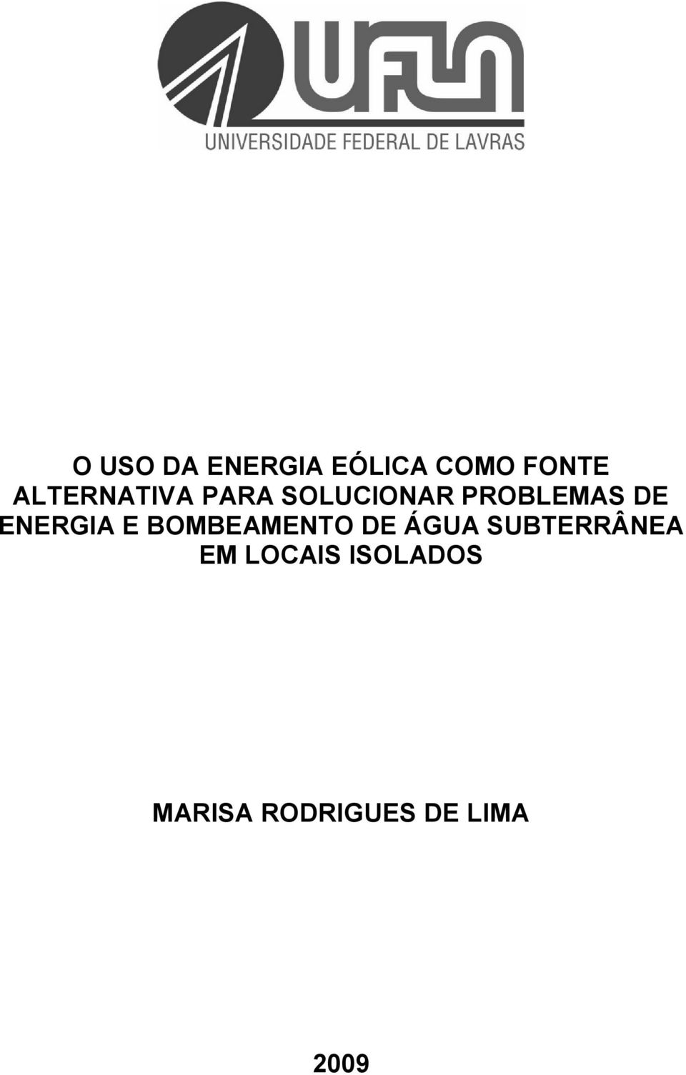 ENERGIA E BOMBEAMENTO DE ÁGUA SUBTERRÂNEA