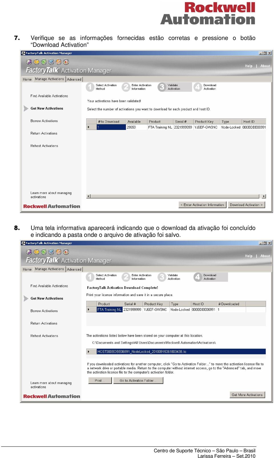 Uma tela informativa aparecerá indicando que o download da