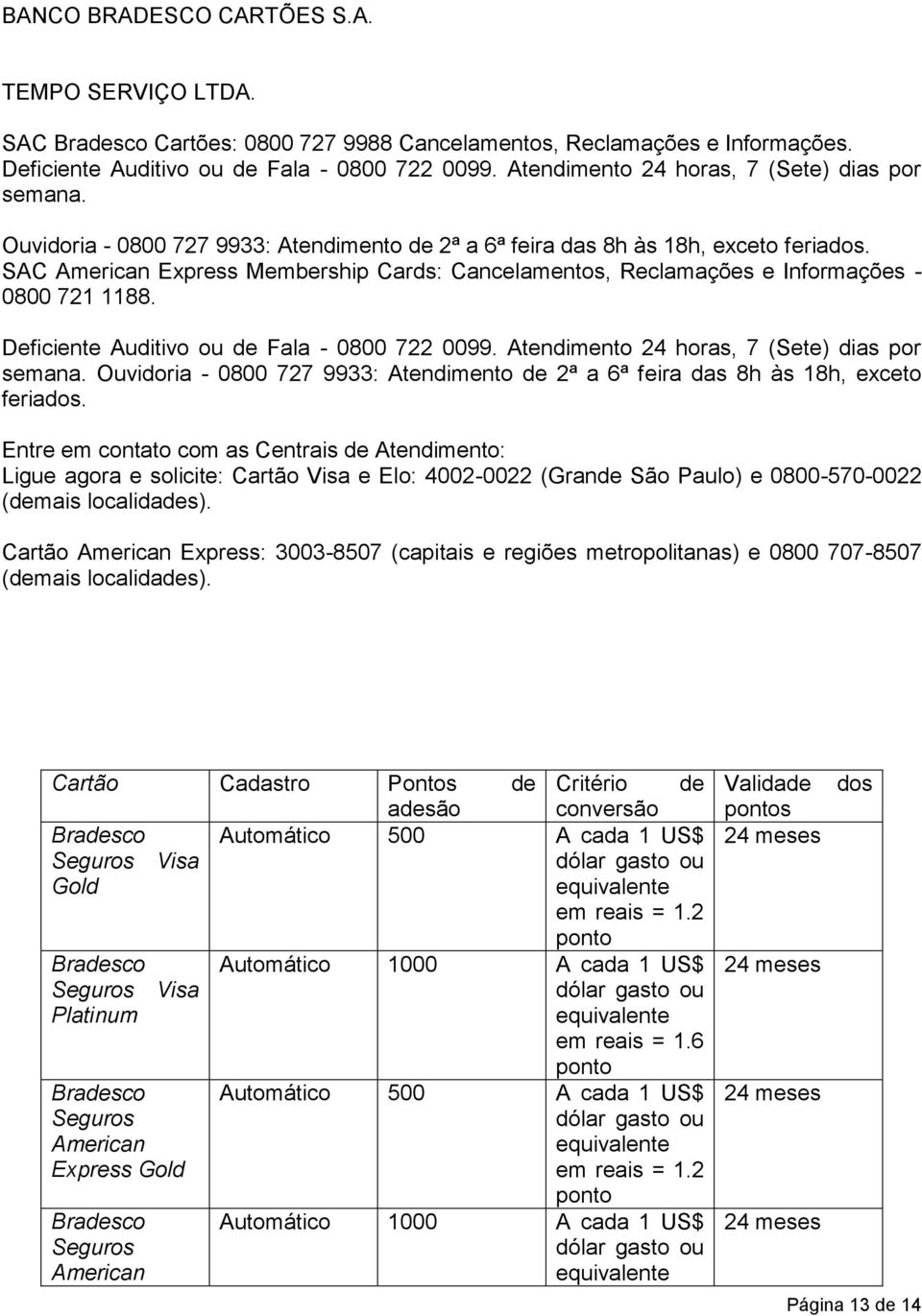 SAC American Express Membership Cards: Cancelamentos, Reclamações e Informações - 0800 721 1188. Deficiente Auditivo ou de Fala - 0800 722 0099.