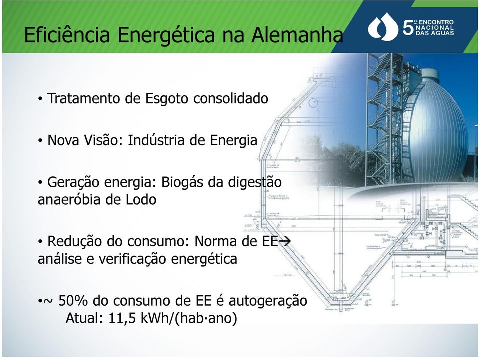 anaeróbia de Lodo Redução do consumo: Norma de EE análise e