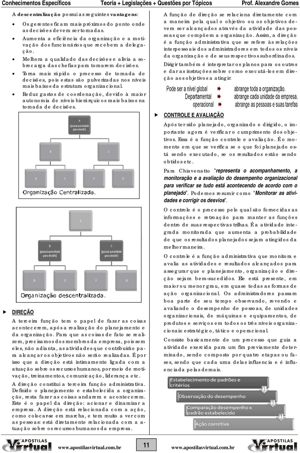 Torna mais rápido o processo de tomada de decisões, pois estas são pulverizadas nos níveis mais baixos da estrutura organizacional.