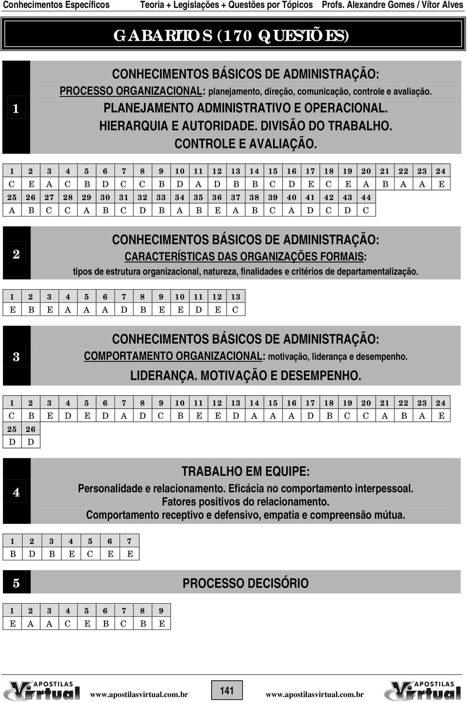 PLANEJAMENTO ADMINISTRATIVO E OPERACIONAL. HIERARQUIA E AUTORIDADE. DIVISÃO DO TRABALHO. CONTROLE E AVALIAÇÃO.