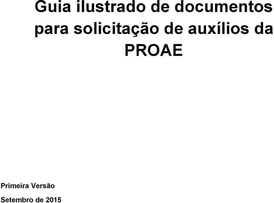 solicitação de auxílios