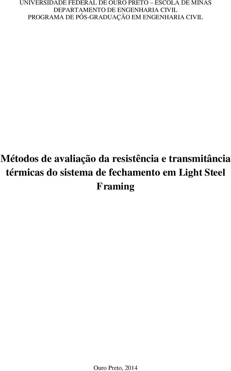 CIVIL Métodos de avaliação da resistência e transmitância