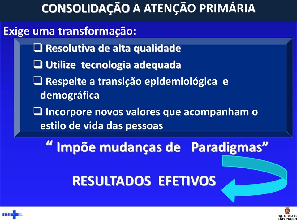 epidemiológica e demográfica Incorpore novos valores que acompanham o