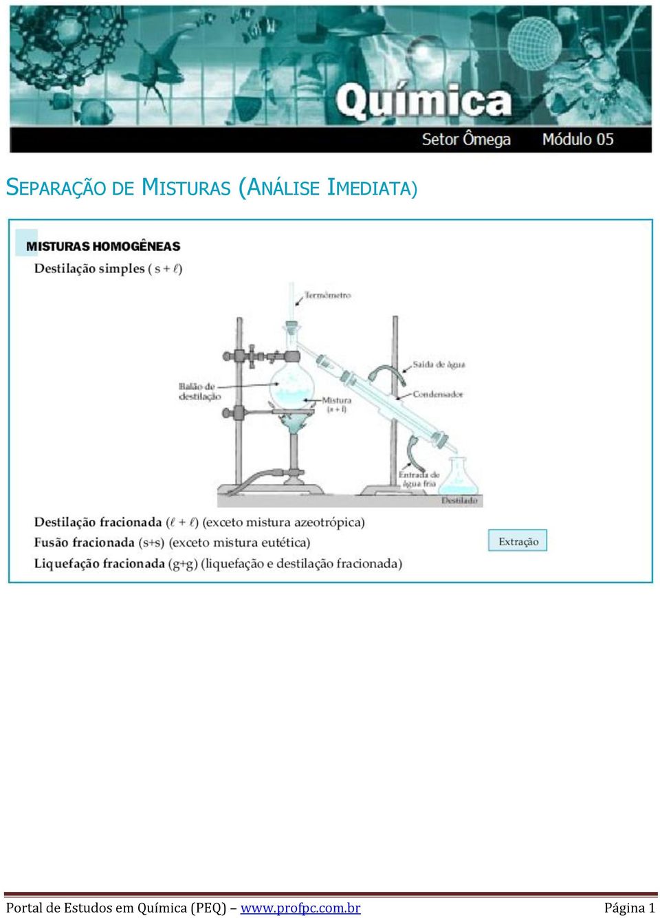 de Estudos em Química