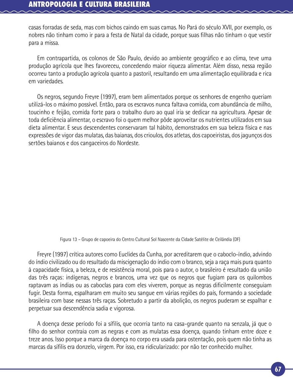 Em contrapartida, os colonos de São Paulo, devido ao ambiente geográfico e ao clima, teve uma produção agrícola que lhes favoreceu, concedendo maior riqueza alimentar.