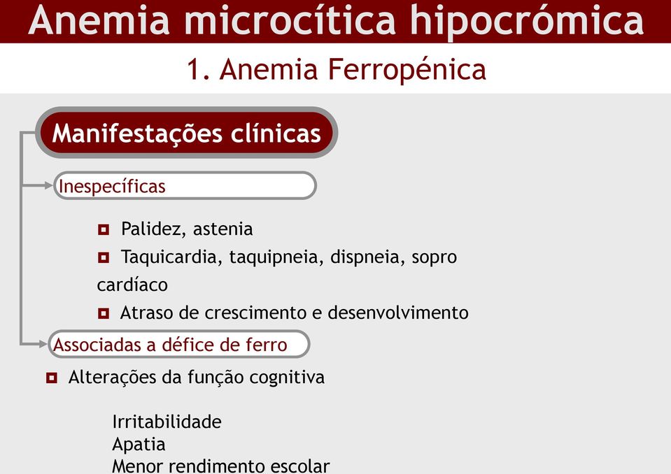 Taquicardia, taquipneia, dispneia, sopro cardíaco Atraso de crescimento e