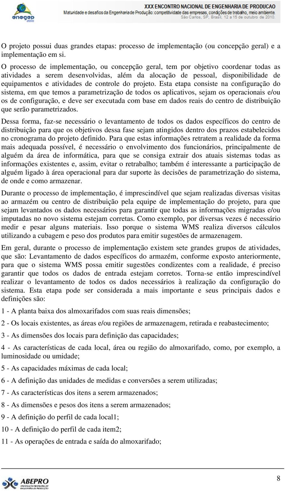 controle do projeto.