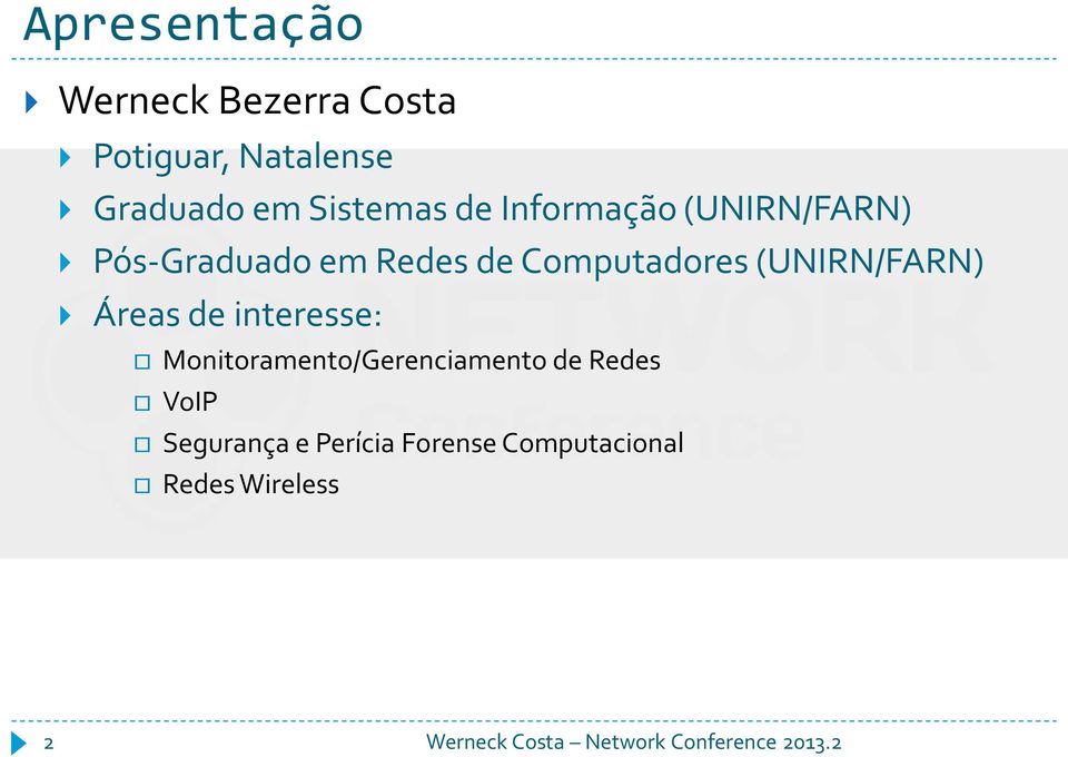 Computadores (UNIRN/FARN) Áreas de interesse: