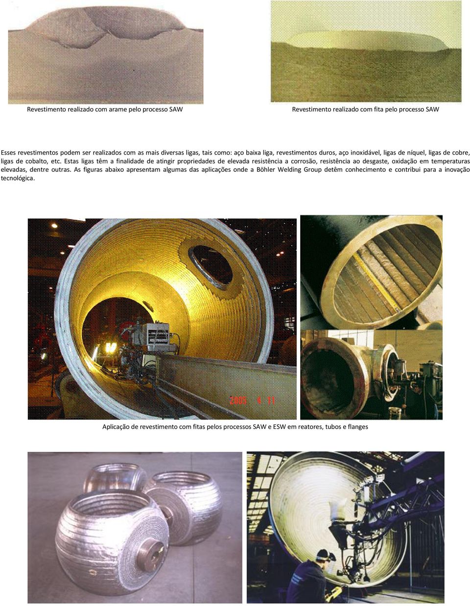 Estas ligas têm a finalidade de atingir propriedades de elevada resistência a corrosão, resistência ao desgaste, oxidação em temperaturas elevadas, dentre outras.