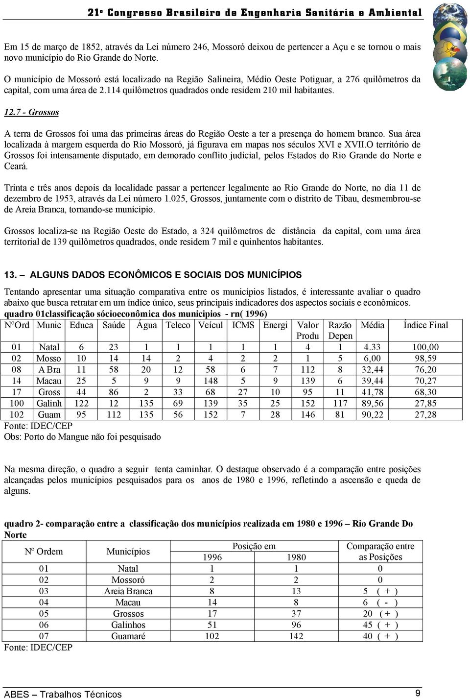 7 - Grossos A terra de Grossos foi uma das primeiras áreas do Região Oeste a ter a presença do homem branco.