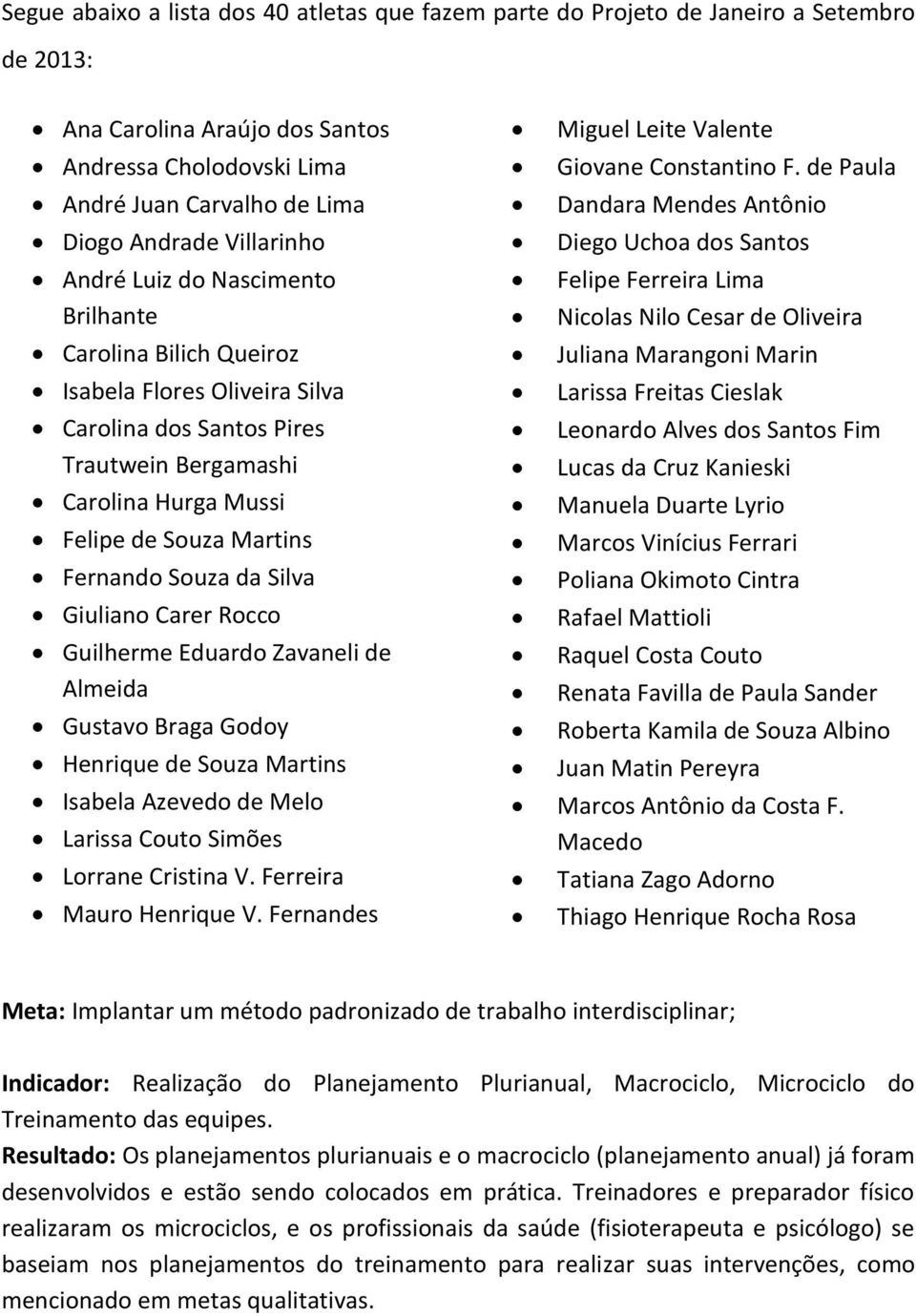 Fernando Souza da Silva Giuliano Carer Rocco Guilherme Eduardo Zavaneli de Almeida Gustavo Braga Godoy Henrique de Souza Martins Isabela Azevedo de Melo Larissa Couto Simões Lorrane Cristina V.