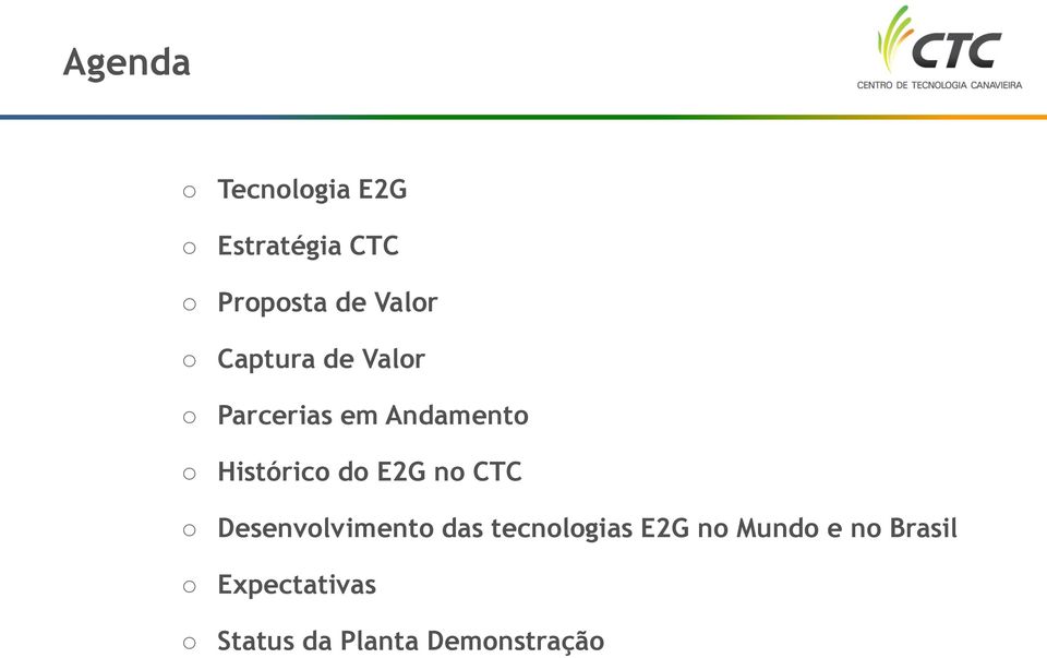 Histórico do E2G no CTC o Desenvolvimento das tecnologias