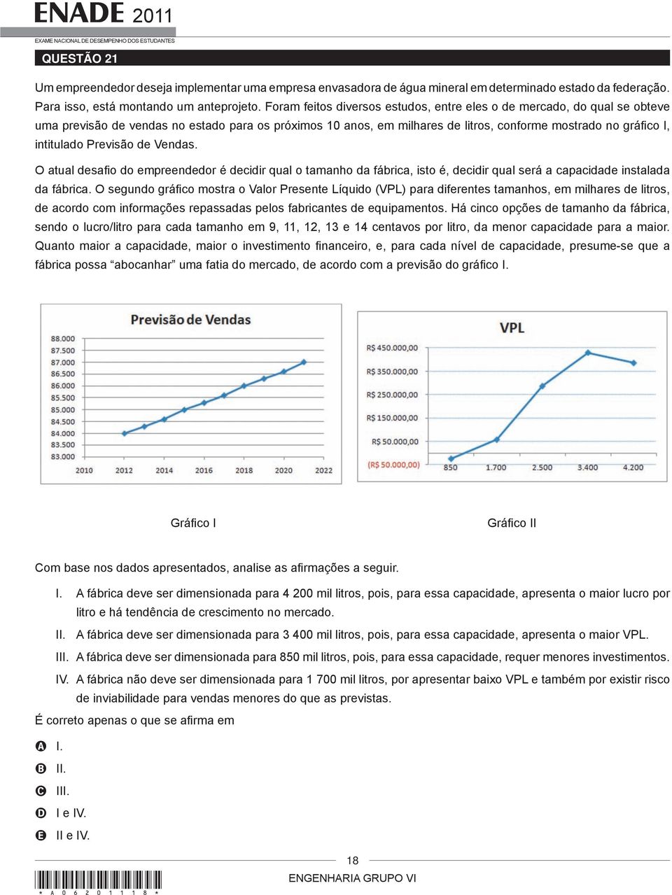 Previsão de Vendas. O atual desafio do empreendedor é decidir qual o tamanho da fábrica, isto é, decidir qual será a capacidade instalada da fábrica.