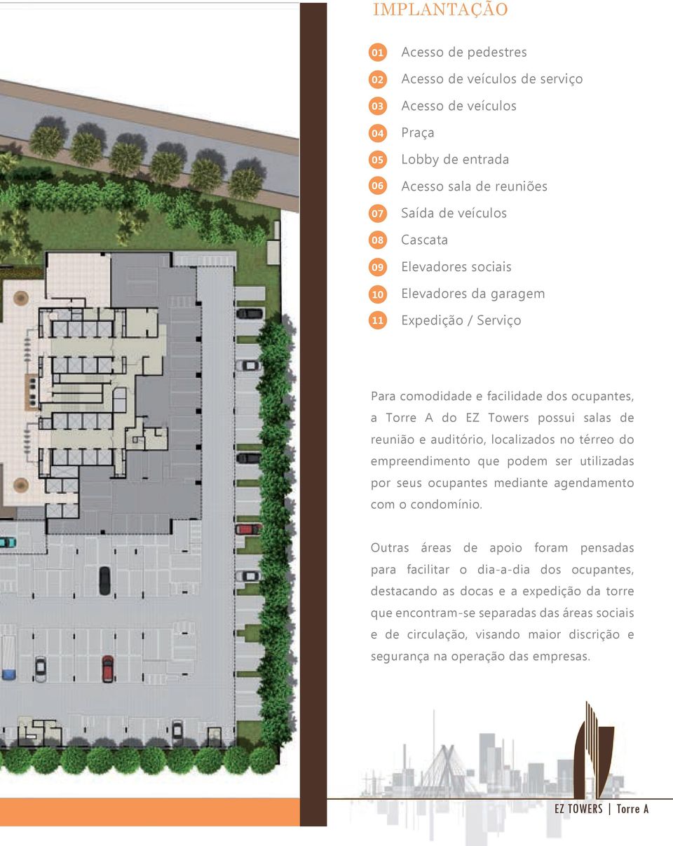 localizados no térreo do empreendimento que podem ser utilizadas por seus ocupantes mediante agendamento com o condomínio.