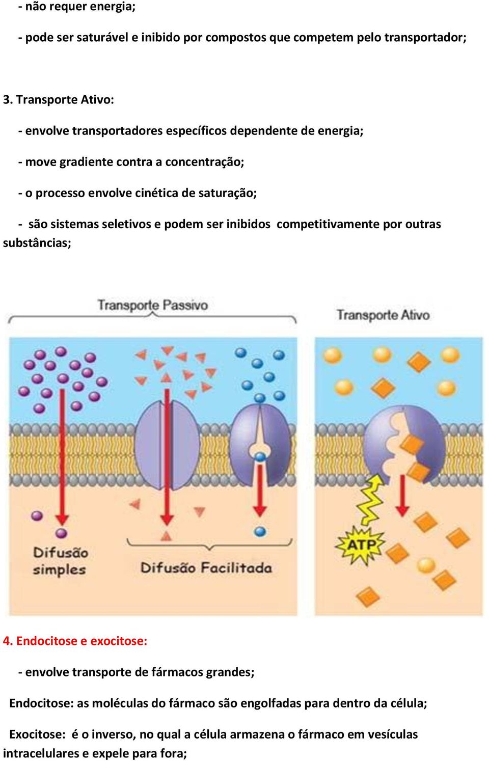 de saturação; - são sistemas seletivos e podem ser inibidos competitivamente por outras substâncias; 4.