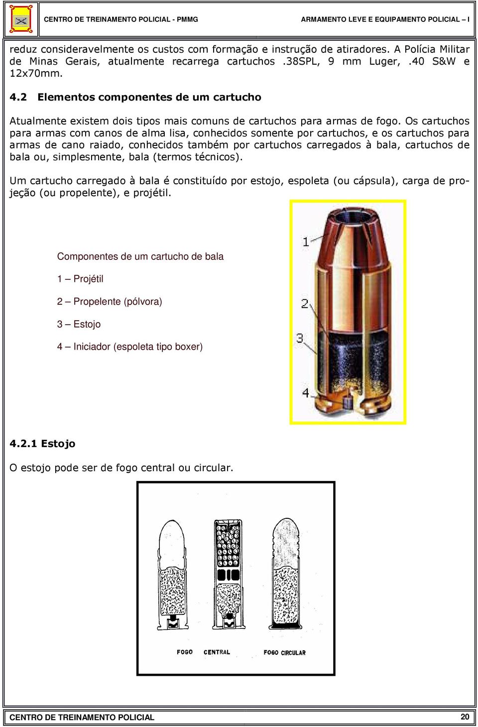 Os cartuchos para armas com canos de alma lisa, conhecidos somente por cartuchos, e os cartuchos para armas de cano raiado, conhecidos também por cartuchos carregados à bala, cartuchos de bala ou,