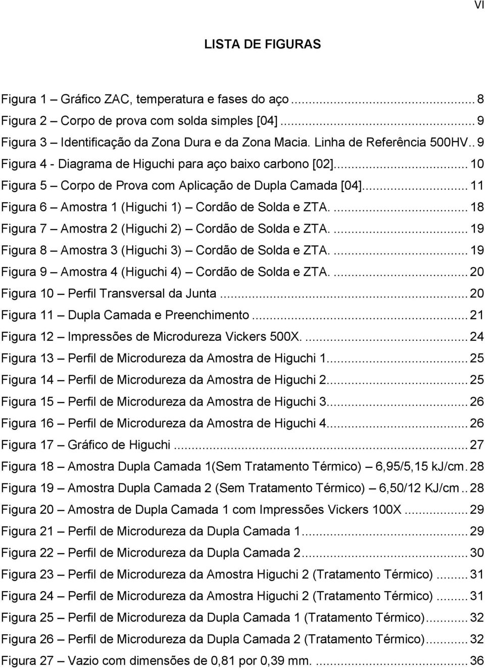 .. 11 Figura 6 Amostra 1 (Higuchi 1) Cordão de Solda e ZTA.... 18 Figura 7 Amostra 2 (Higuchi 2) Cordão de Solda e ZTA.... 19 Figura 8 Amostra 3 (Higuchi 3) Cordão de Solda e ZTA.