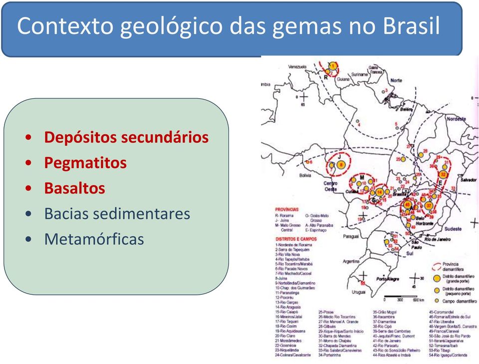 secundários Pegmatitos