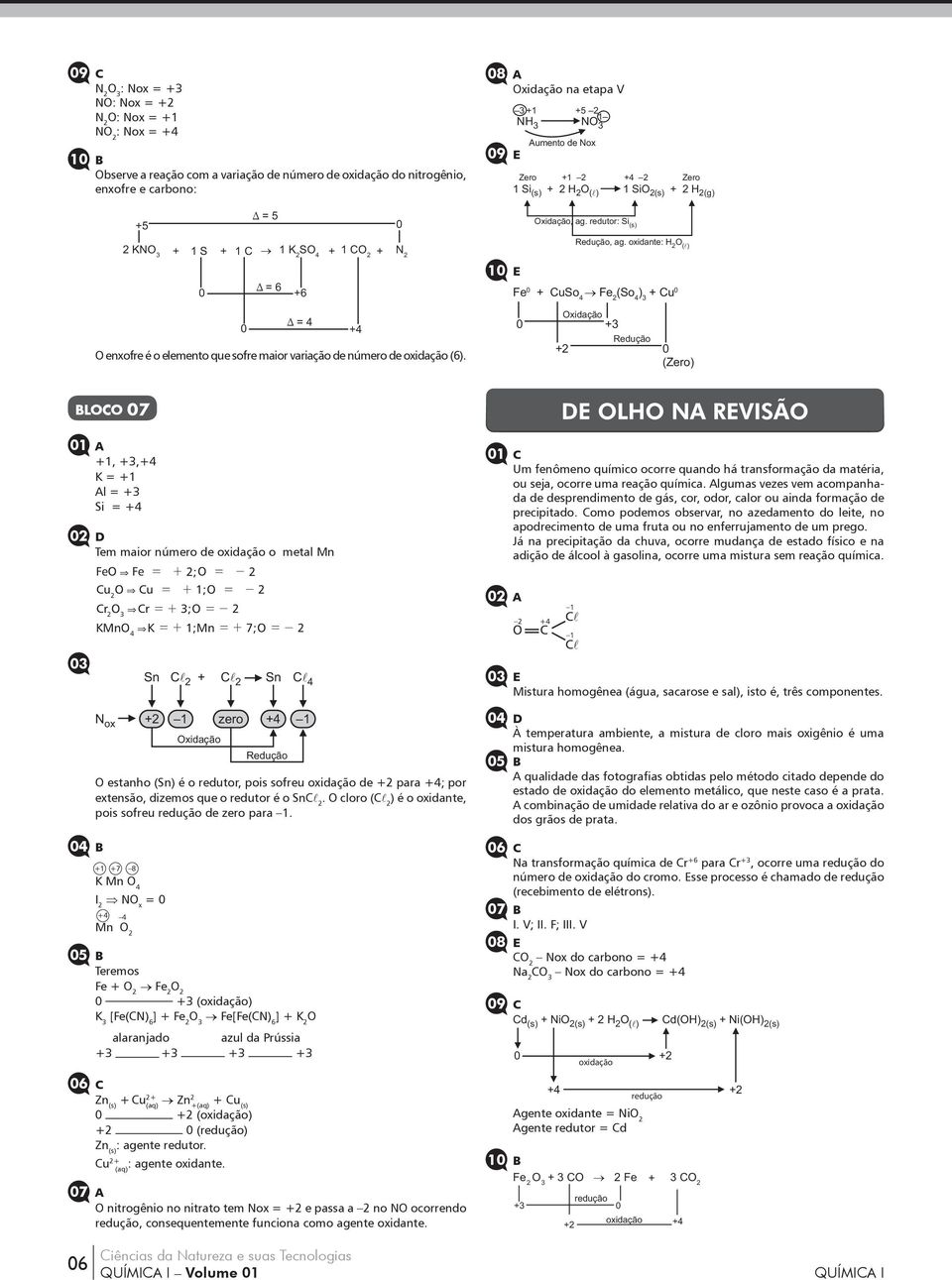 oxidante: H 2 O (l) 11 E Fe + CuSo 4 Fe 2 (So 4 ) 3 + Cu = 4 +4 O enxofre é o elemento que sofre maior variação de número de oxidação (6).