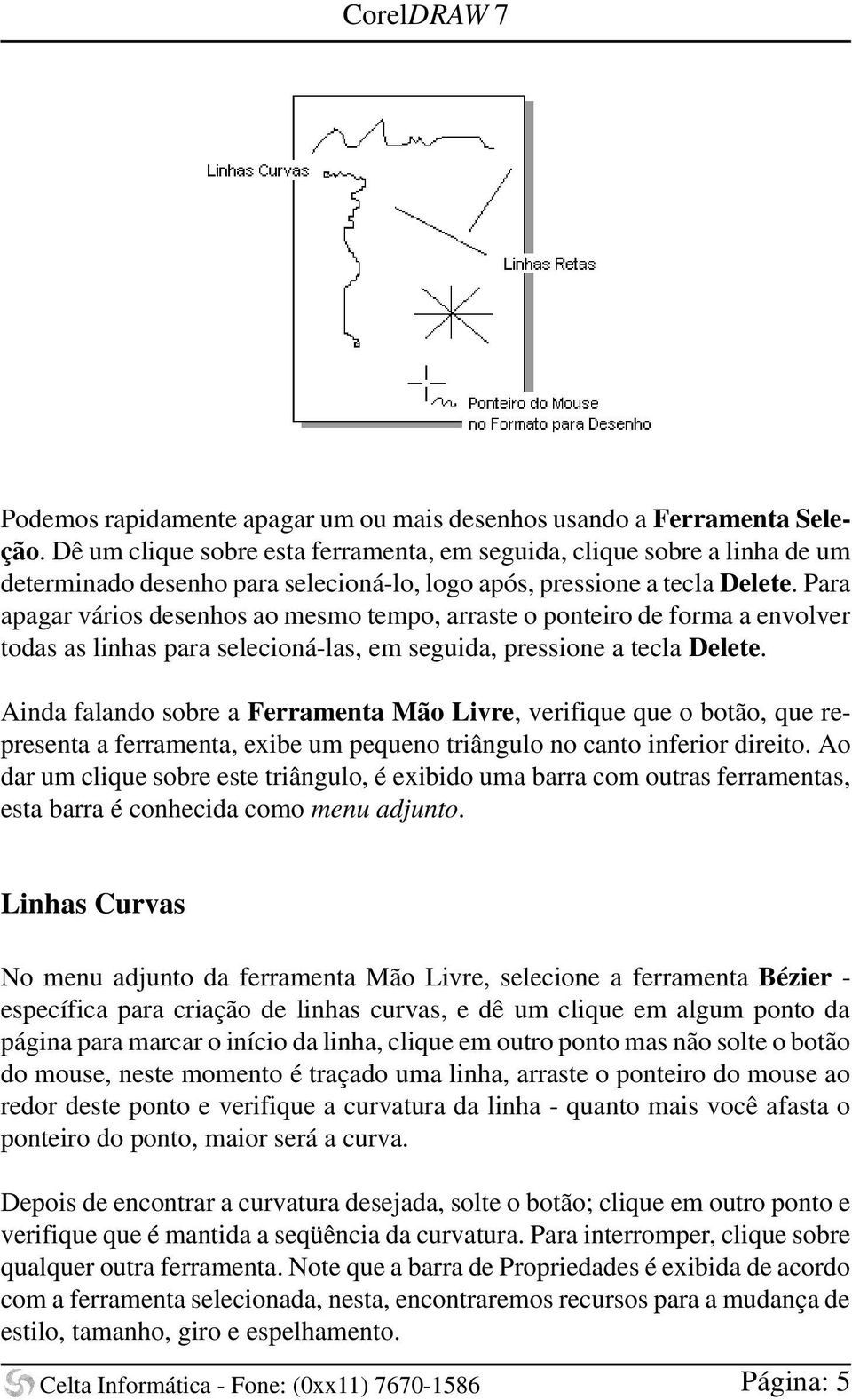 Para apagar vários desenhos ao mesmo tempo, arraste o ponteiro de forma a envolver todas as linhas para selecioná-las, em seguida, pressione a tecla Delete.