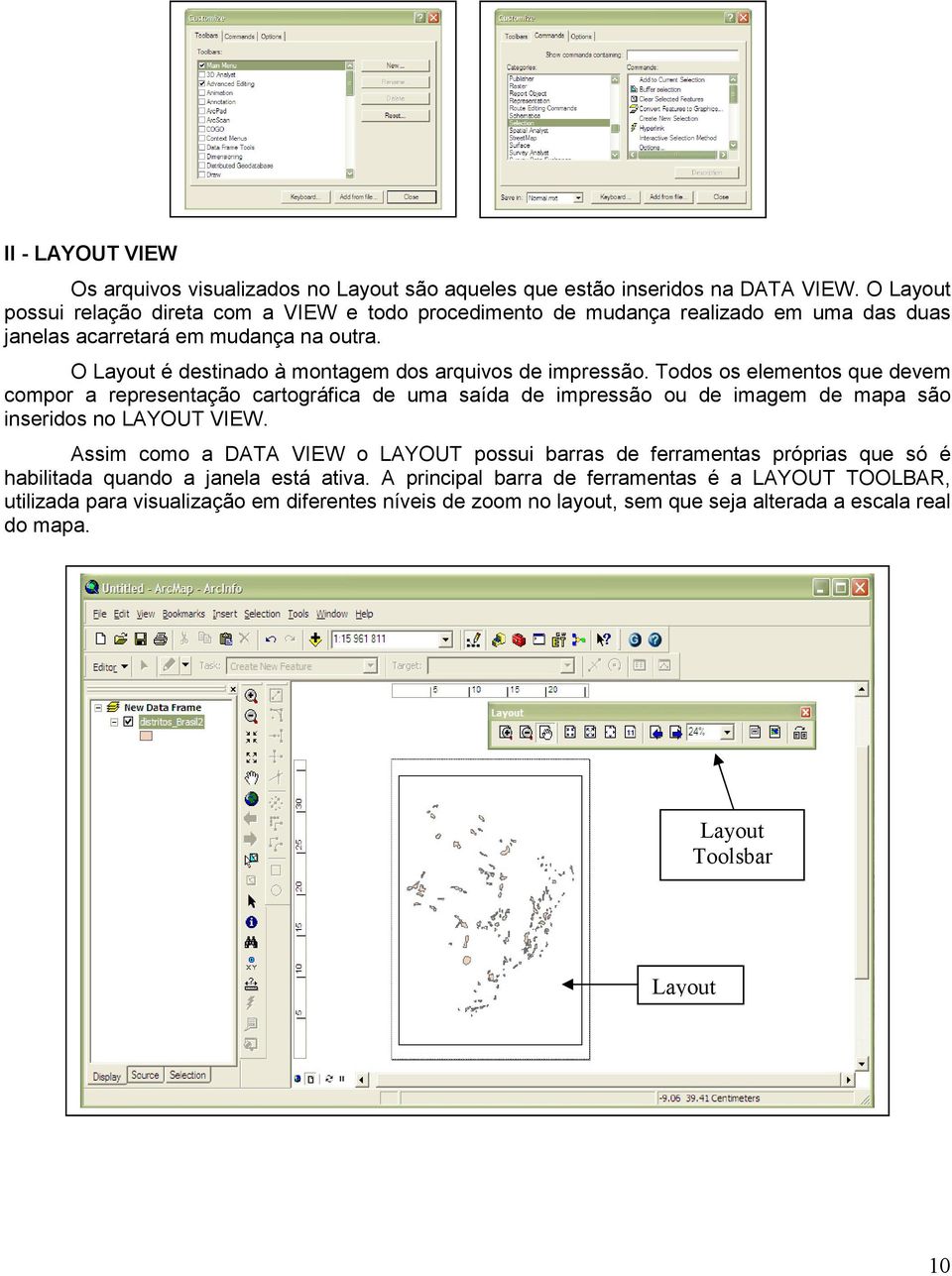 O Layout é destinado à montagem dos arquivos de impressão.