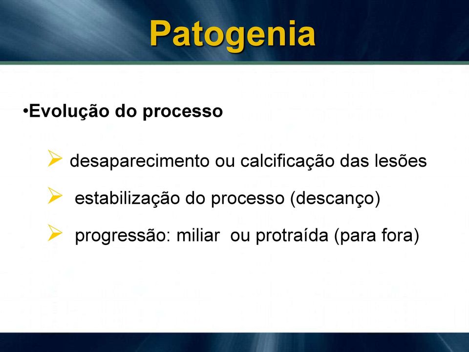 lesões estabilização do processo